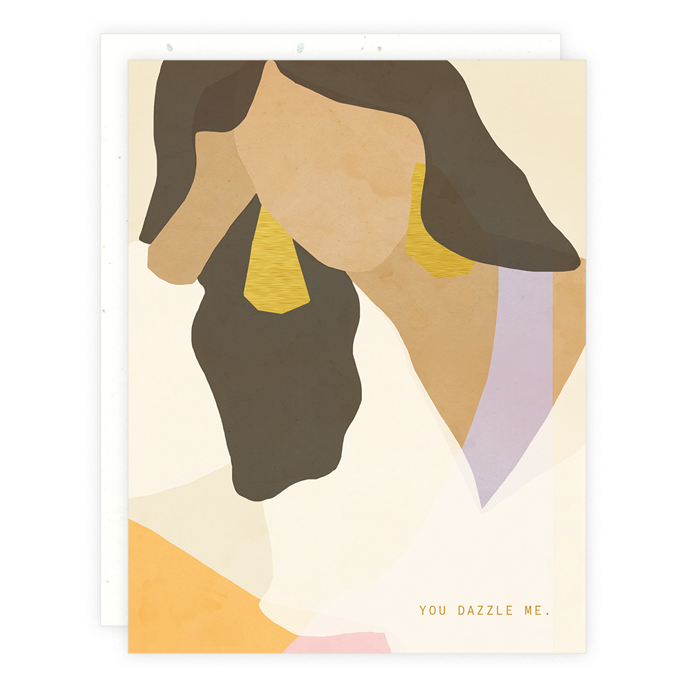 Gold Earrings Card